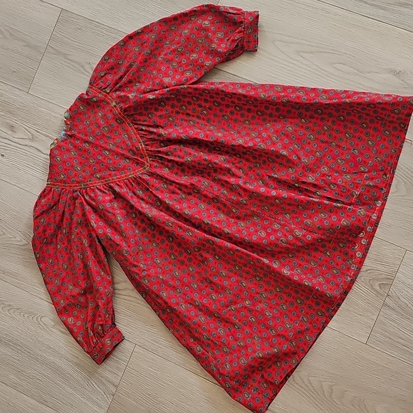 Vintage Manhattan Western Paisley Tea Dress, Size 3 - Picture 13 of 14